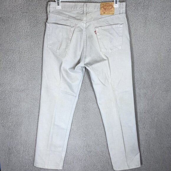 VTG Levis 501 Men’s 34x30(34x31.5) Light Wash Straight Leg Button Fly USA Y2K - Picture 2 of 11